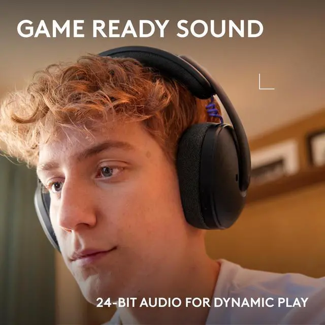 Alt view image 2 of 7 - 325 Lightspeed Wireless Gaming Headset - Black | All-Day Comfort, Built-in Mic with Noise Reduction, 24-Bit Audio, 24+ Hr Battery Life, for PC, PlayStation, Switch, Mobile