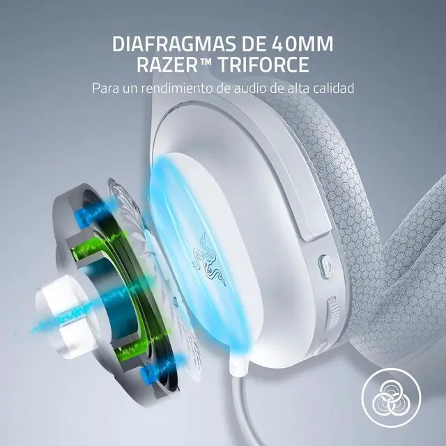 Alt view image 4 of 7 - Barracuda X Wireless Gaming & Mobile Headset (PC, PlayStation, Switch 2, Android, iOS): 2.4GHz Wireless + Bluetooth - Lightweight - 40mm Drivers - Detachable Mic - 50 Hr Battery - Mercury White