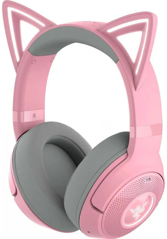 Main image of Kraken Kitty V2 BT Wireless RGB Headset: Chroma RGB Kitty Ears & Earcups - Bluetooth 5.2-40 mm Drivers - Noise-Cancelling Mics - Lightweight - 40 Hr Battery w/Type C Charging - Quartz Pink