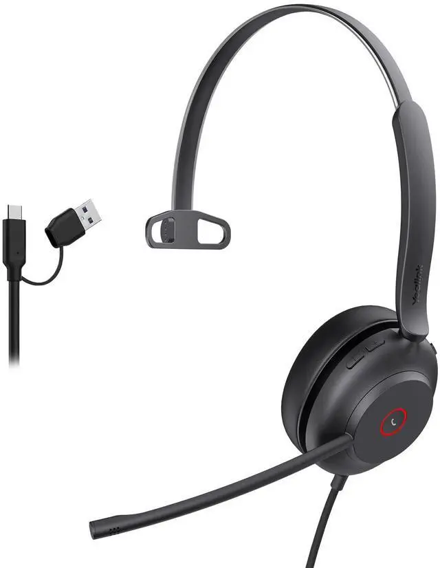 Main image of UH37 Professional USB Headset with Microphone for PC Laptop Noise Cancelling & Volume Control VoIP Skype Online Conference(USB-C/A)