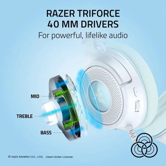 Alt view image 2 of 7 - Kraken V4 X Wired Gaming Headset: 40 mm Drivers - Cardioid Mic - Memory Foam Cushions - Chroma RGB Lighting - Type C & Type A Cable - for PC, Mac, PS5, Nintendo Switch 2 - Cinnamoroll Edition