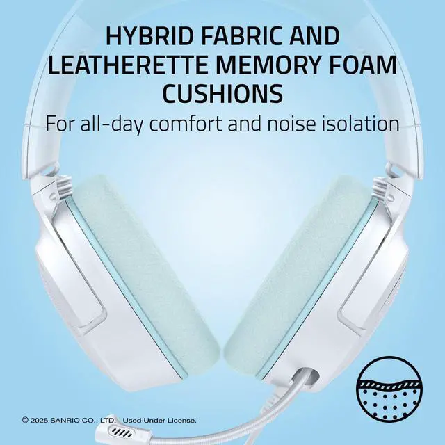 Alt view image 5 of 7 - Kraken V4 X Wired Gaming Headset: 40 mm Drivers - Cardioid Mic - Memory Foam Cushions - Chroma RGB Lighting - Type C & Type A Cable - for PC, Mac, PS5, Nintendo Switch 2 - Cinnamoroll Edition
