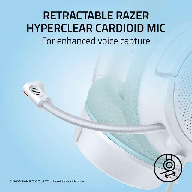 Alt view image 3 of 7 - Kraken V4 X Wired Gaming Headset: 40 mm Drivers - Cardioid Mic - Memory Foam Cushions - Chroma RGB Lighting - Type C & Type A Cable - for PC, Mac, PS5, Nintendo Switch 2 - Cinnamoroll Edition
