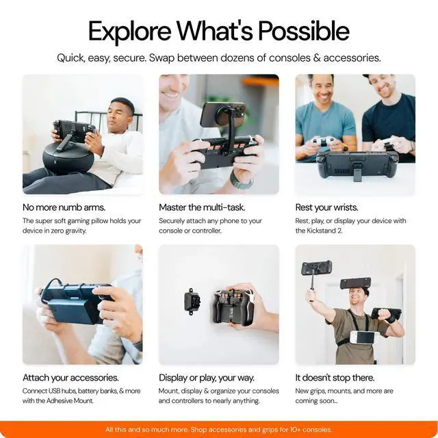Alt view image 4 of 7 - Gaming Pillow for Almost Any Device | Experience Zero Gravity Gaming with Our Console Tablet & Kindle Accessories | Ridiculously Soft & Machine Washable Reading Pillow for Gamers (Universal)