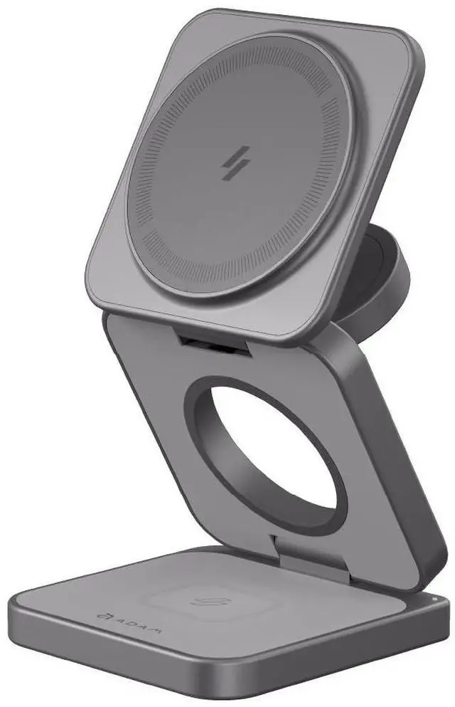 Main image of Mag 3 Pro Qi2 3-in-1 Foldable Travel Charging Station, 15W Fast Wireless Charger for iPhone 17 16 15 14 13 12, Apple Watch & AirPods, Compact Magnetic Dock for Desk & Travel (Gray)