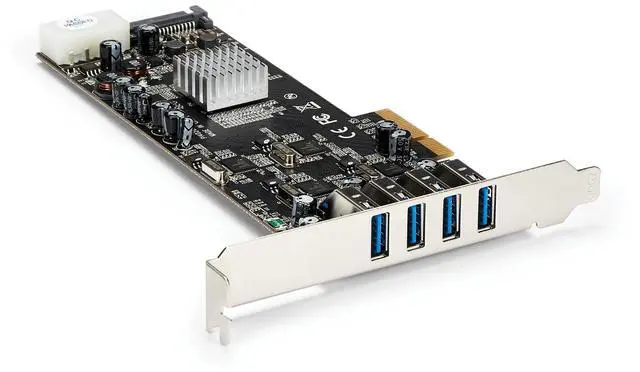 Main image of 4 Port USB 3.0 PCIe Card w/ 4 Dedicated 5Gbps Channels (USB 3.2 Gen 1) - UASP - SATA / LP4 Power - PCI Express Adapter Card (PEXUSB3S44V)