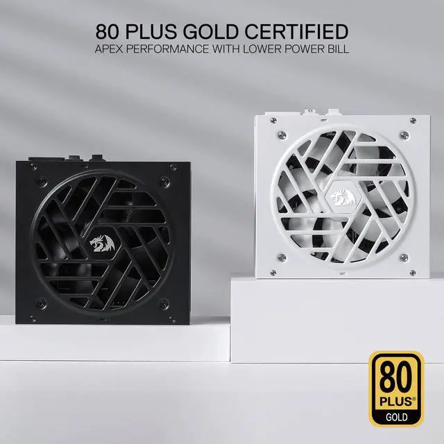 Alt view image 5 of 6 - RGMS-850W PRO 80+ Gold 850 Watt Power Supply w/Upgraded ATX 3.1 & PCIe 5.1 Fully Modular, Compact 150mm Size, Smart ECO Low Noise Fan, 100% Japanese Capacitors, Full Mod Cables