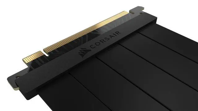 Alt view image 5 of 7 - Premium PCIe 4.0 x16 Extension Cable 300mm - EMI Shielded - 90° Female PCIe Connector - Backwards Compatible with PCIe 3.0 Systems - Black