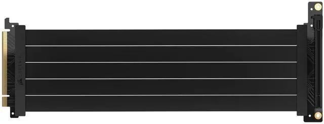 Main image of Premium PCIe 4.0 x16 Extension Cable 300mm - EMI Shielded - 90° Female PCIe Connector - Backwards Compatible with PCIe 3.0 Systems - Black