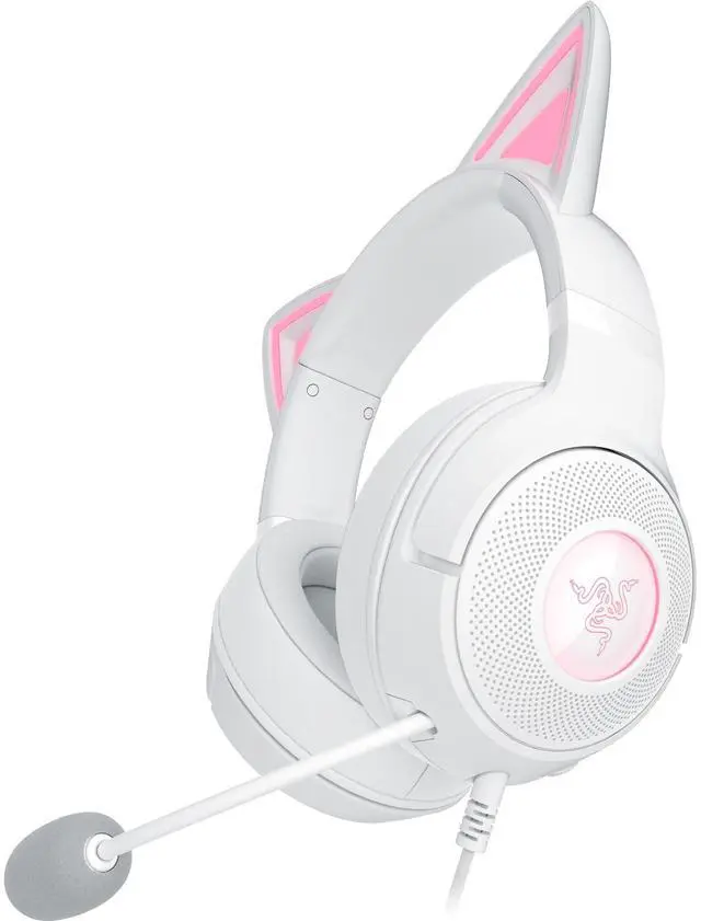 Main image of Kraken Kitty V2 USB Wired Headset: Chroma RGB Kitty Ears - Stream Reactive Lighting - HyperClear Cardioid Mic - 40 mm Drivers - 7.1 Surround Sound - Comfortable Ear Cushions - White