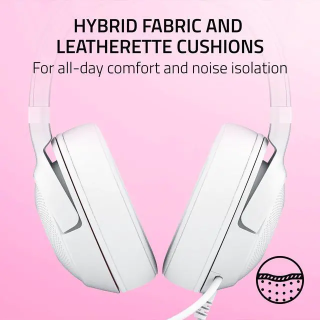 Alt view image 7 of 7 - Kraken Kitty V2 USB Wired Headset: Chroma RGB Kitty Ears - Stream Reactive Lighting - HyperClear Cardioid Mic - 40 mm Drivers - 7.1 Surround Sound - Comfortable Ear Cushions - White
