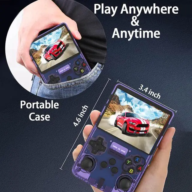 Alt view image 2 of 7 - R36MAX Retro Handheld Game Console with 4.0" IPS HD Screen, Portable Gaming Handheld Supporting 30+ Emulators, 1.5GHz Processor, 4000mAh Battery, 64GB Storage, Built-in Retro Arcade Games