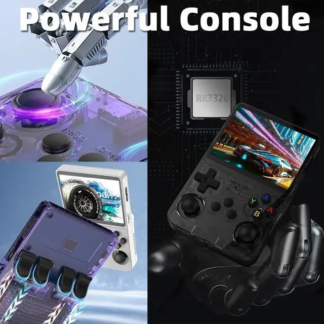 Alt view image 4 of 7 - R36MAX Retro Handheld Game Console with 4.0" IPS HD Screen, Portable Gaming Handheld Supporting 30+ Emulators, 1.5GHz Processor, 4000mAh Battery, 64GB Storage, Built-in Retro Arcade Games