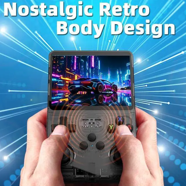 Alt view image 5 of 7 - R36MAX Retro Handheld Game Console with 4.0" IPS HD Screen, Portable Gaming Handheld Supporting 30+ Emulators, 1.5GHz Processor, 4000mAh Battery, 64GB Storage, Built-in Retro Arcade Games