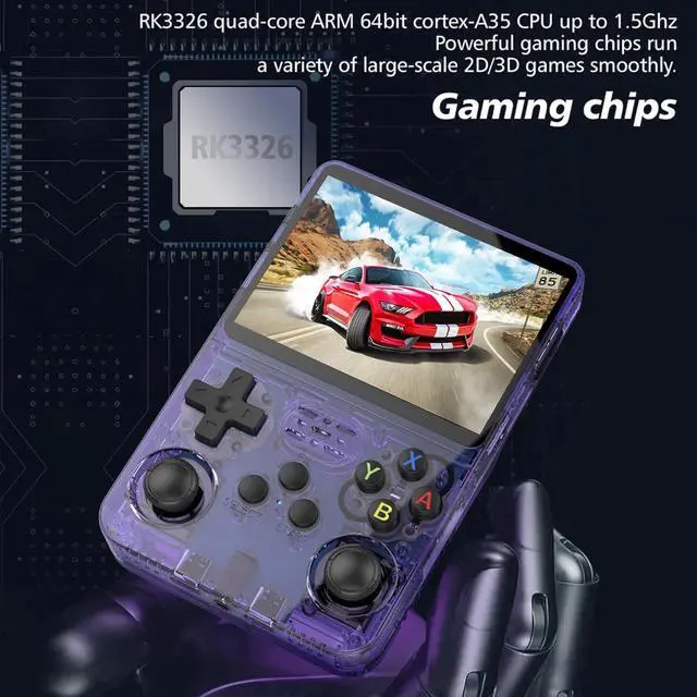 Alt view image 6 of 7 - R36MAX Retro Handheld Game Console with 4.0" IPS HD Screen, Portable Gaming Handheld Supporting 30+ Emulators, 1.5GHz Processor, 4000mAh Battery, 64GB Storage, Built-in Retro Arcade Games