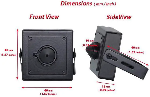 Alt view image 5 of 7 - 1080p HD 4in1 AHD TVI CVI, Analog Indoor Mini Hidden Camera with Wide Angle Pinhole Lens