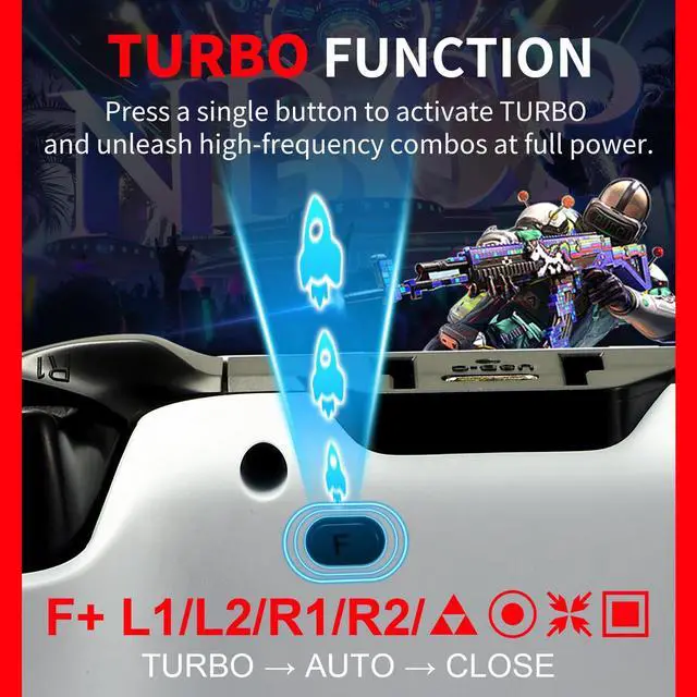 Alt view image 4 of 7 - Controller Compatible with PlayStation 4 / PS4 Slim / PS4 Pro / PS3 / PC / IOS /with Six-Axis Gyroscope, Dual Vibration,Function 1200mAh,Battery Speaker,3.5mm Headphone,Included 2 USB CablesWhite