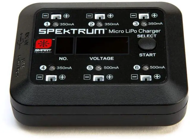 Alt view image 4 of 7 - S63 Smart Charger: Micro 6-Port 1S LiPo Battery Charger | DC or USB Input | Independent Output Ports | Digital LED Display, Black