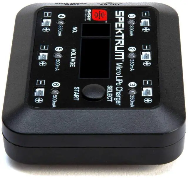 Alt view image 5 of 7 - S63 Smart Charger: Micro 6-Port 1S LiPo Battery Charger | DC or USB Input | Independent Output Ports | Digital LED Display, Black