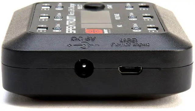Alt view image 6 of 7 - S63 Smart Charger: Micro 6-Port 1S LiPo Battery Charger | DC or USB Input | Independent Output Ports | Digital LED Display, Black