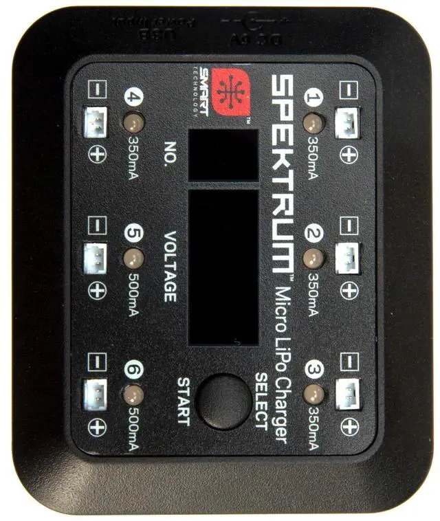 Alt view image 7 of 7 - S63 Smart Charger: Micro 6-Port 1S LiPo Battery Charger | DC or USB Input | Independent Output Ports | Digital LED Display, Black
