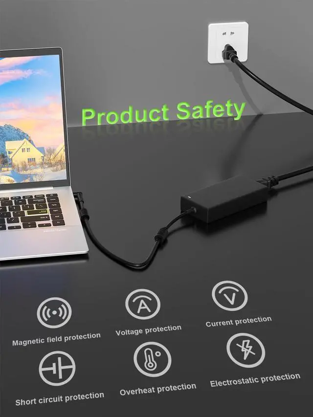 Alt view image 6 of 7 - 180W Charger Compatibile with Msi GF63 GF65 GF75 GE72 GE75 GS65 GL75 Stealth Katana Alpha Crosshair Sword Pulse Raider Leopard Dominator Creator Cyborg Bravo Apache Laptop