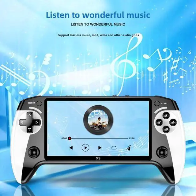 Alt view image 7 of 7 - X9 Retro Handheld Game Console-Handheld Game Console with HD 5.5-inch IPS Screen Classic Video Games Supports TV Connection,10+ Emulators & 5-Hour Battery Life