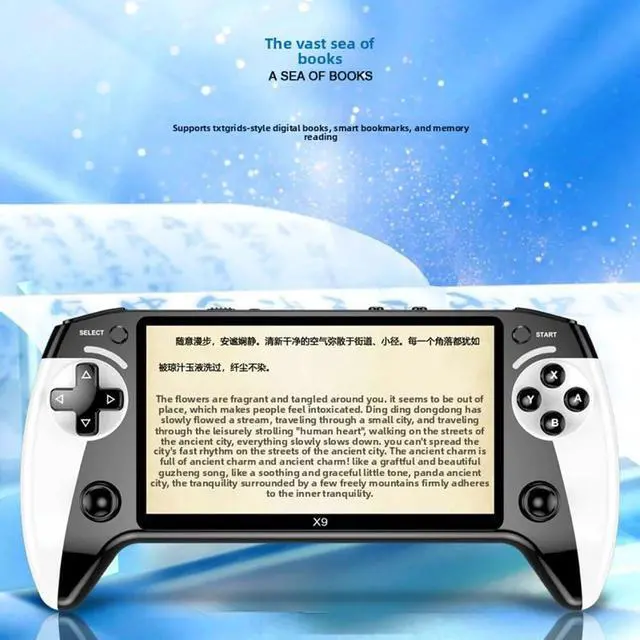 Alt view image 6 of 7 - X9 Retro Handheld Game Console-Handheld Game Console with HD 5.5-inch IPS Screen Classic Video Games Supports TV Connection,10+ Emulators & 5-Hour Battery Life