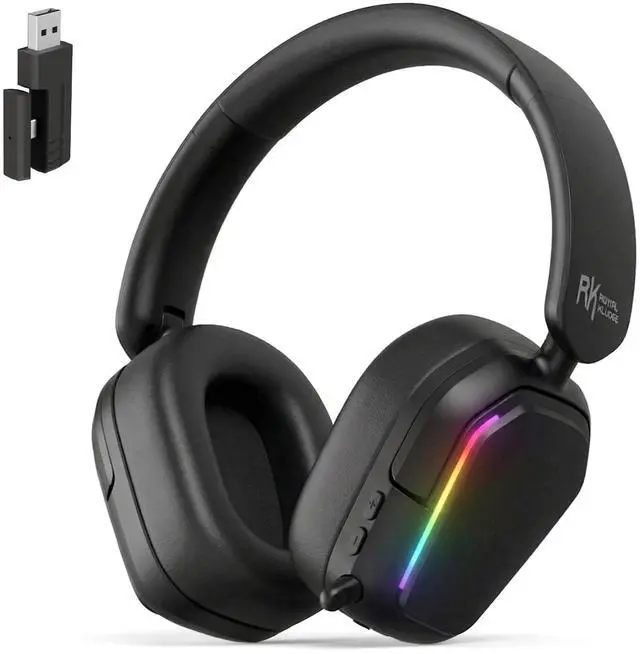 Main image of HG101 Wireless Gaming Headset, 7.1 Surround Sound, Stereo Wired Headphones with Retractable Mic, Bluetooth 5.3, RGB, Memory Foam Ear Pads, Works with PC, PS4, PS5, Switch, Black