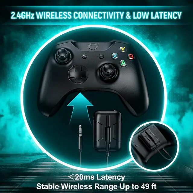 Alt view image 2 of 7 - MD33 Wireless Gaming Headset for Xbox Series X|S, Xbox One, PS5, PC 60H Playtime Bluetooth Headphones with Noise Canceling Mic, 3D Surround