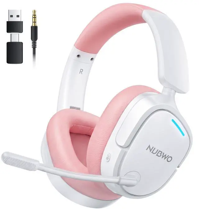 Main image of Wireless Gaming Headset for PS5, PC, PS4 - Dual 2.4G & Bluetooth Simultaneous Gaming Headphones, EQ Sound Modes, Noise-Canceling Mic, 80-Hour Battery, Comfortable Foldable & Travel Design