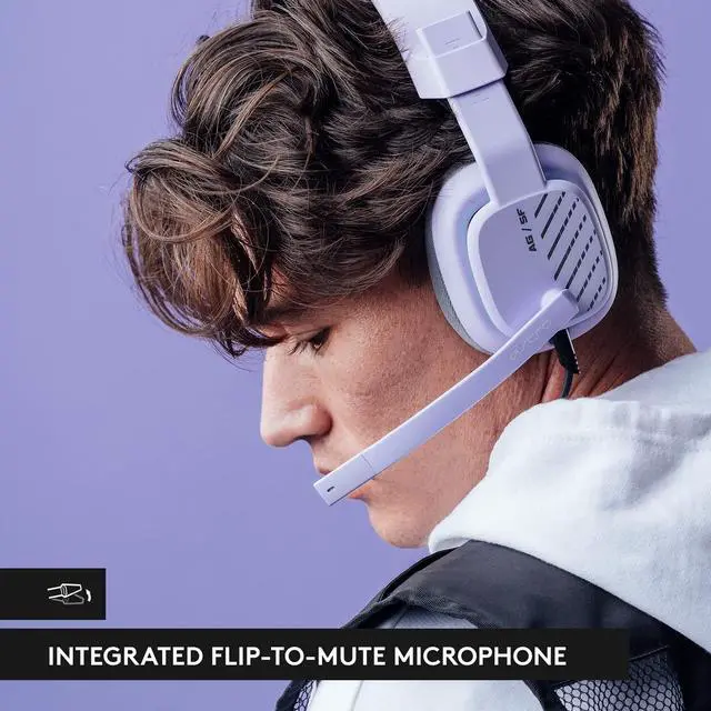 Alt view image 5 of 7 - Astro A10 Gen 2 Cross-Platform Wired Gaming Headset for PlayStation 5/4, Xbox S|X, Nintendo Switch, PC: 3.5mm Headphone Jack, 32mm Drivers, Flip-to-Mute Mic, Over-Ear - Lilac