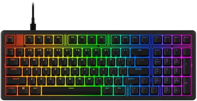 Main image of Eve 1800 Gaming Keyboard, 1800 Form Factor,10 Zone Customizable RGB Lighting, Built-in Media Buttons, Membrane Switches, Black