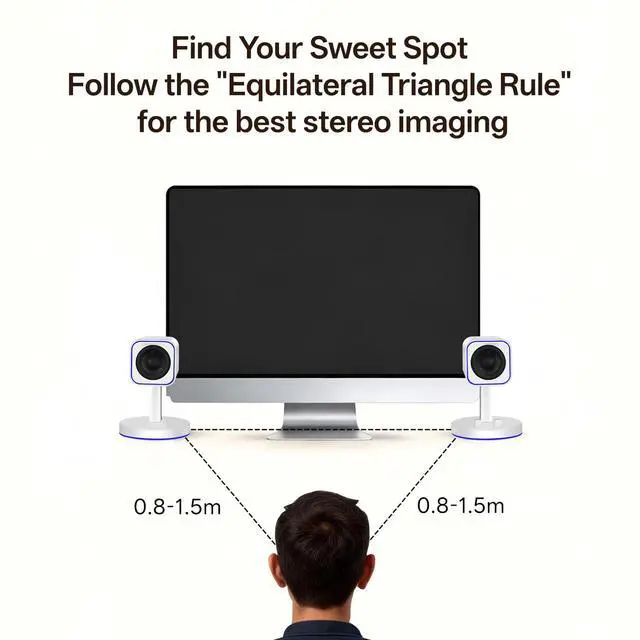 Alt view image 6 of 7 - SW202 24W Compact Computer Speakers, DSP 3 Modes 16bit USB DAC Bluetooth 5.2, 2.0 PC Multimedia RGB Gaming Speakers for Desktop Monitor Laptop, (Game/Movie/Music, White)