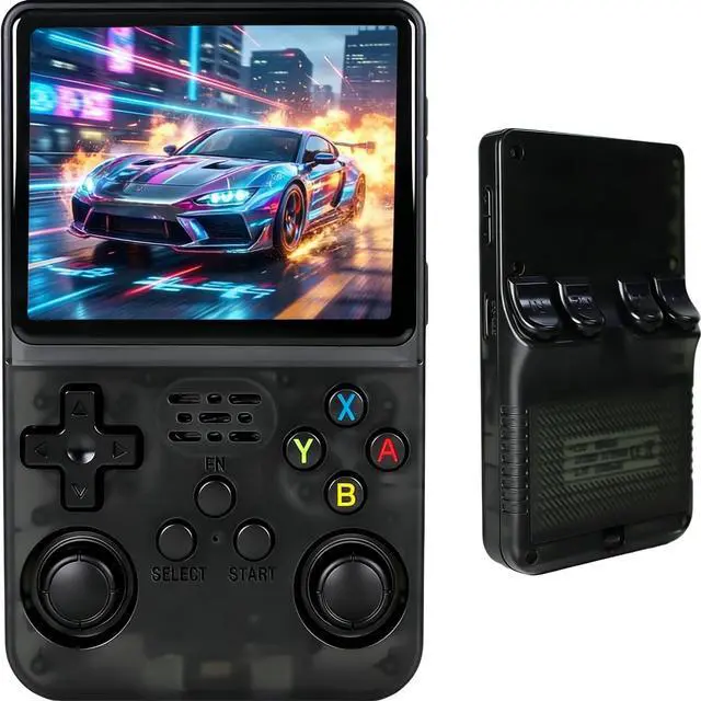 Main image of R36s Retro Handheld Game Console, 640x480 Retro Gaming Console 3.5 Inch IPS HD Screen, 64GB Built-in 15,000+ Classic Game with Portable Hand Held Open Source Linux System, 3500mAh Battery