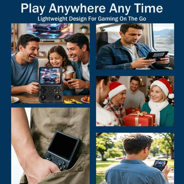 Alt view image 7 of 7 - R36s Retro Handheld Game Console, 640x480 Retro Gaming Console 3.5 Inch IPS HD Screen, 64GB Built-in 15,000+ Classic Game with Portable Hand Held Open Source Linux System, 3500mAh Battery