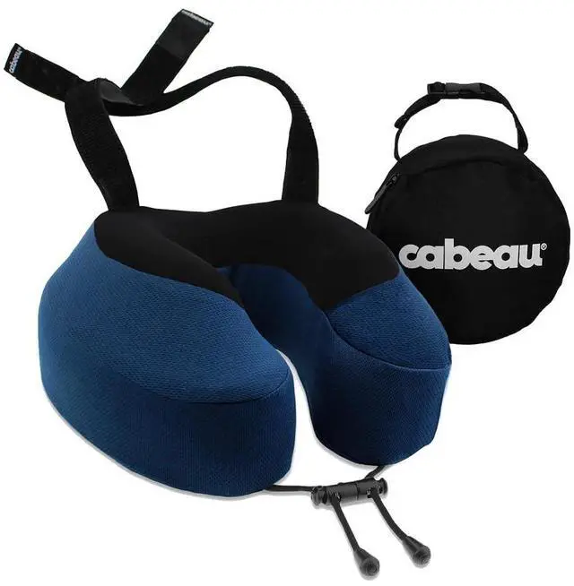 Main image of Evolution S3 Travel Pillow Straps to Airplane Seat Ensures Your Head Wont Fall Forward Relax with Plush Memory Foam Quick-Dry Fabric Keeps You Cool and Dry (Indigo)