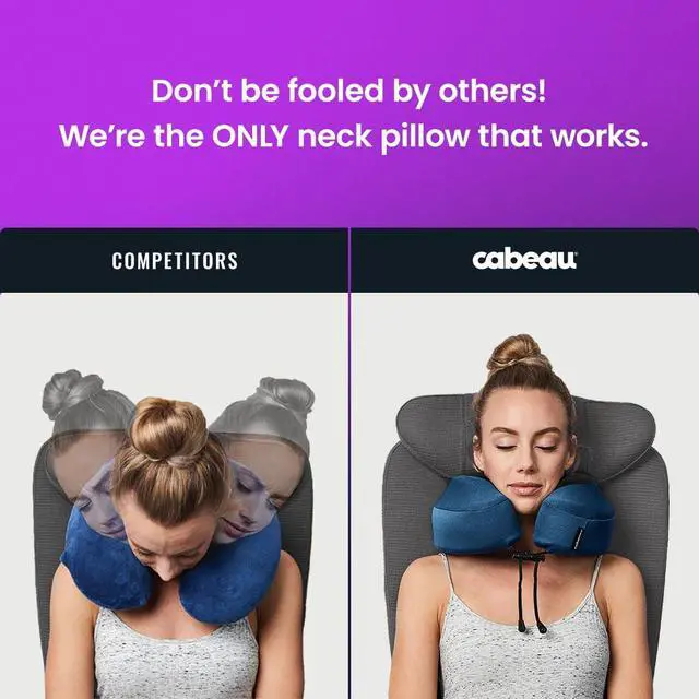 Alt view image 7 of 7 - Evolution S3 Travel Pillow Straps to Airplane Seat Ensures Your Head Wont Fall Forward Relax with Plush Memory Foam Quick-Dry Fabric Keeps You Cool and Dry (Indigo)