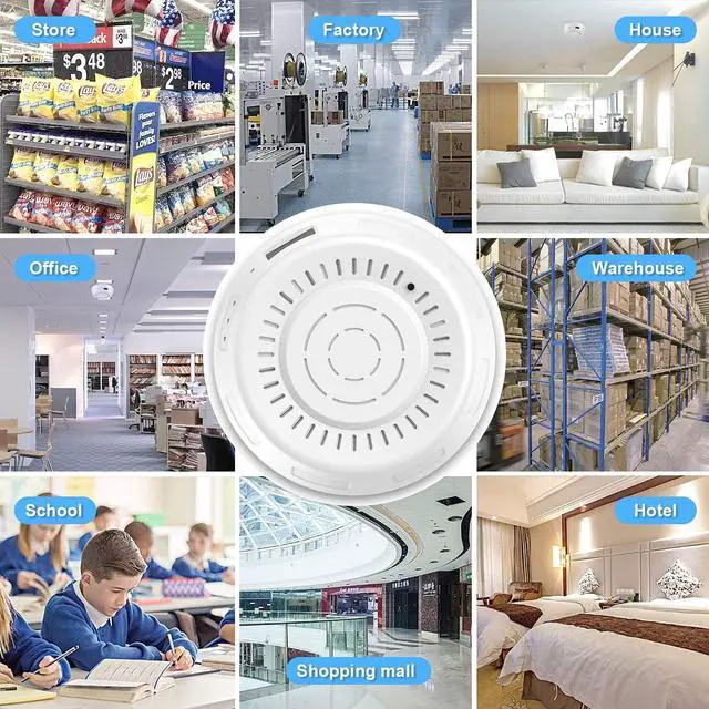 Alt view image 6 of 6 - . Hidden Camera Smoke Detector Wireless WiFi - Nanny Cams with Cell Phone App - 180 Days Battery Power, Night Vision, Motion Detection, Sideways Lens for Indoor Security, No Audio