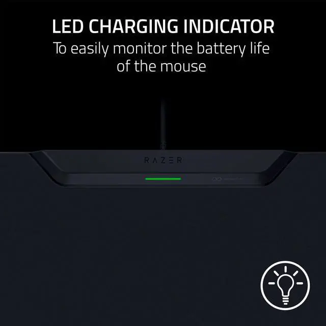 Alt view image 6 of 7 - HyperFlux V2 Wireless Charging System: Continuous Charging Gaming Mouse Mat & Puck - Seamless Auto-Pairing - HyperSpeed Multi-Device Connectivity - Anti-Slip Rubber Base - Hard Surface Edition