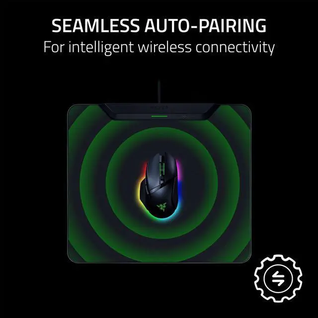 Alt view image 3 of 7 - HyperFlux V2 Wireless Charging System: Continuous Charging Gaming Mouse Mat & Puck - Seamless Auto-Pairing - HyperSpeed Multi-Device Connectivity - Anti-Slip Rubber Base - Hard Surface Edition