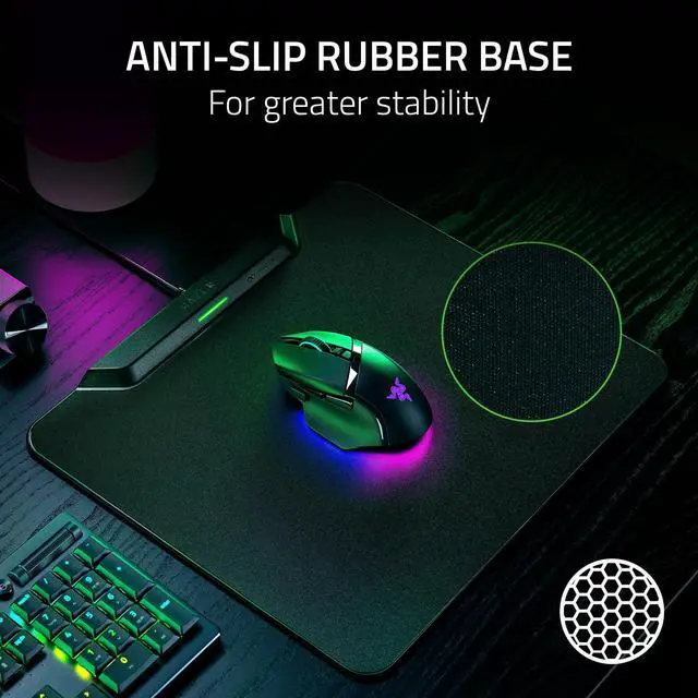 Alt view image 7 of 7 - HyperFlux V2 Wireless Charging System: Continuous Charging Gaming Mouse Mat & Puck - Seamless Auto-Pairing - HyperSpeed Multi-Device Connectivity - Anti-Slip Rubber Base - Hard Surface Edition