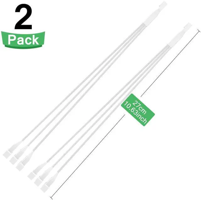 Alt view image 4 of 4 - 2 Pack 10.6inch 4Pin PWM Fan Extension Splitter Cable 1 to 3 Ways - with 3Pin 4Pin Male Connector for Computer Case & CPU Cooling Fans(White)