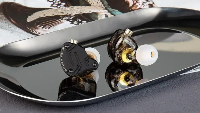 Alt view image 4 of 7 - KZ ZS10 Pro X in Ear Monitor Headphone, Upgraded 4BA 1DD KZ Headphone Multi Driver in Ear IEM Earphone with Detachable Silver-Plated 0.75mm 2Pin Cable inears for Audiophile(Dark,No Mic)