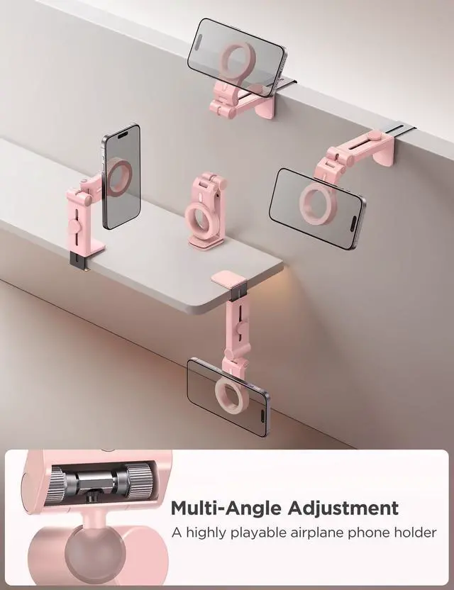 Alt view image 5 of 7 - for Magsafe Airplane Phone Holder Travel Essentials,Unlimited Scenery Hands-Free Plane Phone Holder, Airplane Travel Accessories for iPhone 17 Pro Max & Magsafe Case
