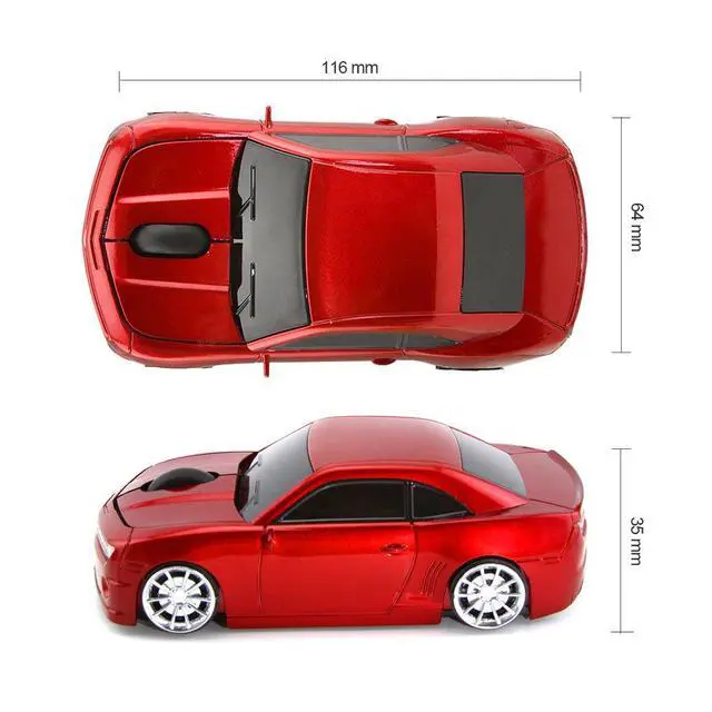 Alt view image 7 of 7 - for CL Car Mouse Wireless Sport Car Shape Laptop Desktop Computer Mouse Optical Mice 2.4GHz Nano USB with LED Headlight