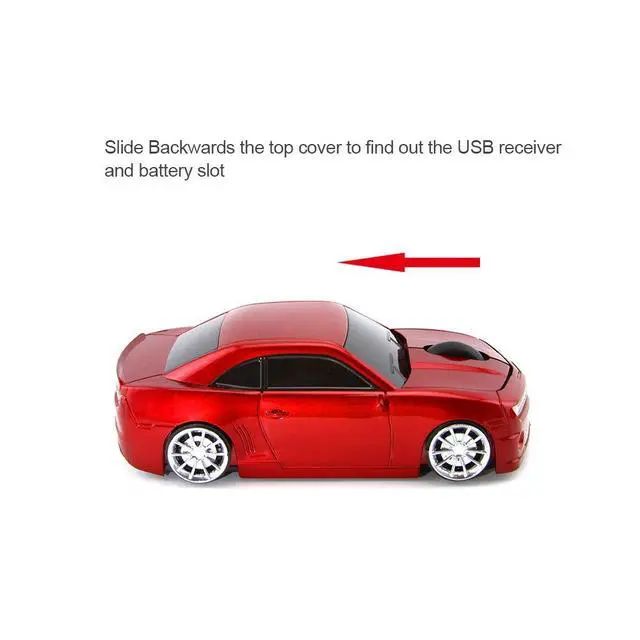 Alt view image 5 of 7 - for CL Car Mouse Wireless Sport Car Shape Laptop Desktop Computer Mouse Optical Mice 2.4GHz Nano USB with LED Headlight