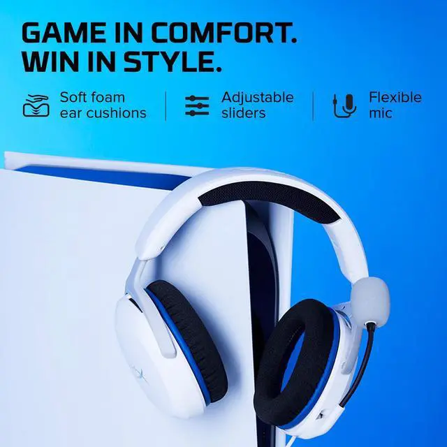 Alt view image 5 of 7 - Cloud Stinger 2 Core - Gaming Headset for Playstation, Lightweight Over-Ear Headset with mic, Swivel-to-Mute Function, 40mm Drivers - White