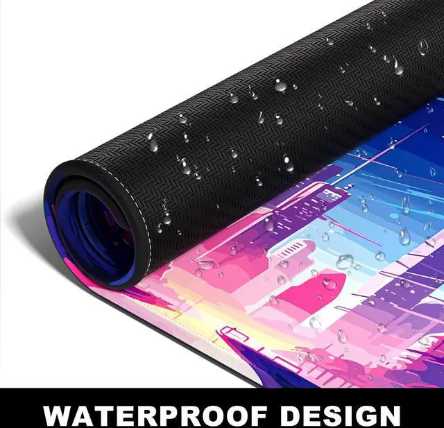 Alt view image 6 of 7 - Large Mouse Pad, Desk Pad, XXL XL Extended Gaming Mouse Pad, Desk Mat for Office & Home, Long and HugeKeyboard Mat,Desktop Full Cover 31.5 x 11.8 Inches, Anime Tokyo Cyberpunk