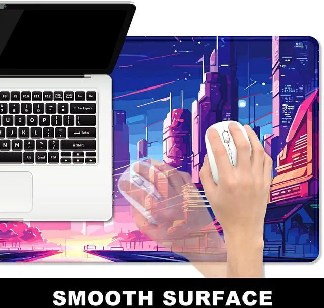 Alt view image 3 of 7 - Large Mouse Pad, Desk Pad, XXL XL Extended Gaming Mouse Pad, Desk Mat for Office & Home, Long and HugeKeyboard Mat,Desktop Full Cover 31.5 x 11.8 Inches, Anime Tokyo Cyberpunk